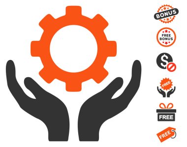 Dişli bakım el simgesini ücretsiz bonus