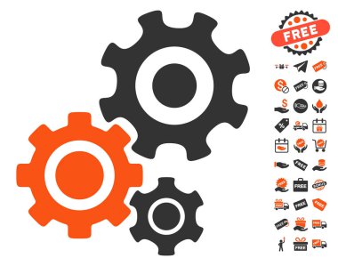 Dişli mekanizması simgesini ücretsiz bonus