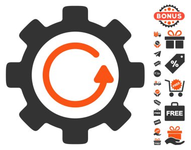 Dişli döndürme yönünü simgesi ücretsiz bonus