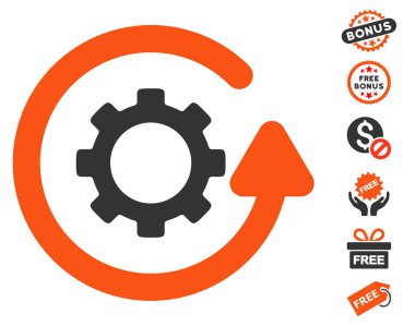 Gearwheel döndürme yönünü simgesi ücretsiz bonus