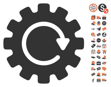 Gearwheel döndürme simgesi ücretsiz bonus