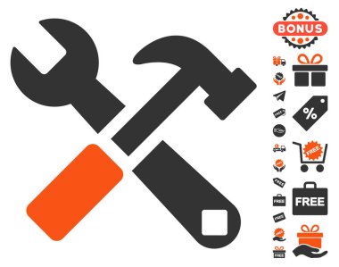 Çekiç ve ücretsiz Bonus ile Wrench kutsal kişilerin resmi