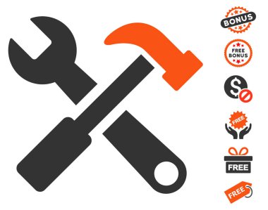 Çekiç ve ücretsiz Bonus ile Wrench kutsal kişilerin resmi
