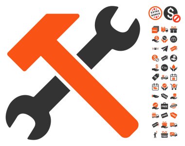 Çekiç ve ücretsiz Bonus ile Wrench kutsal kişilerin resmi