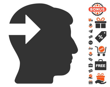 Baş eklenti ok simgesi ücretsiz bonus