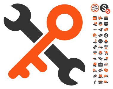 Anahtar simgesi ücretsiz Bonus ile araçları