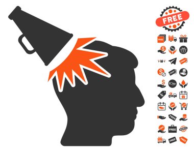 Ücretsiz Bonus ile megafon etkisi kafa simgesi