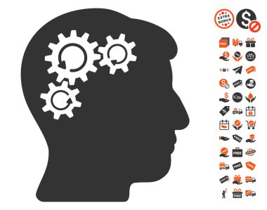 Zihin dişli döndürme simgesi ücretsiz bonus