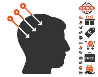 Sinirsel arayüz konektörleri simgesi ücretsiz bonus