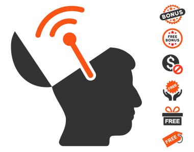 Açık beyin radyo arayüzü simgesi ücretsiz bonus