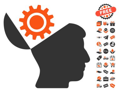 Açık kafa dişli simgesini ücretsiz bonus