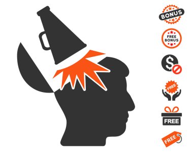 Açık fikirli megafon simgesi ücretsiz bonus