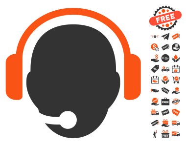 Ücretsiz Bonus ile operatör kafa simgesi