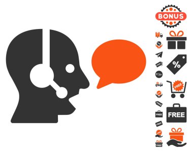 Operatör ileti balon simgesi ücretsiz bonus