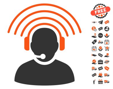 Ücretsiz Bonus ile operatör radyo sinyal simgesi