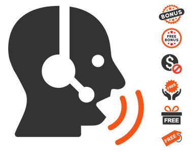 Ücretsiz Bonus ile simge işleç konuşma ses dalgaları