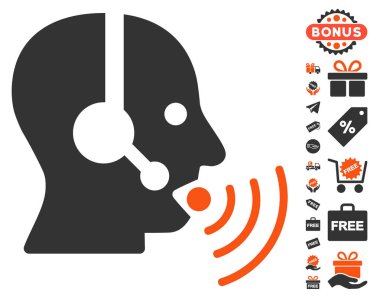 Ses dalgaları simgesi ücretsiz Bonus ile konuşurken işleç