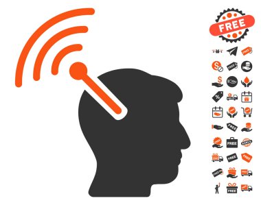 Radyo sinirsel arayüzü simgesi ücretsiz bonus