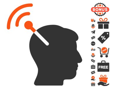 Radyo sinirsel arayüzü simgesi ücretsiz bonus