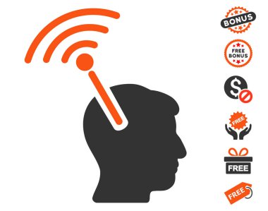 Radyo sinirsel arayüzü simgesi ücretsiz bonus