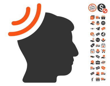 Radyo Resepsiyon beyin simgesi ücretsiz bonus