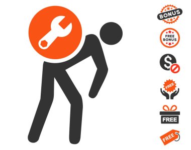 Ücretsiz Bonus ile servis kurye simgesi