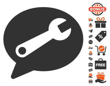Hizmet ileti simgesi ücretsiz bonus