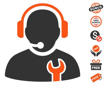 Ücretsiz Bonus ile hizmet işleç simgesi