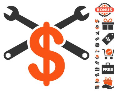 Hizmet fiyat simgesi ücretsiz bonus