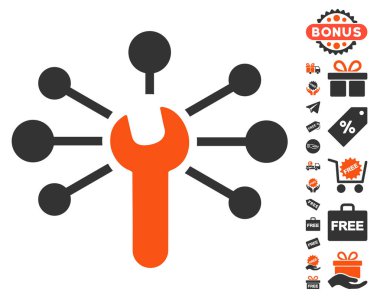 Hizmet anahtarı ilişkiler simgesi ücretsiz bonus