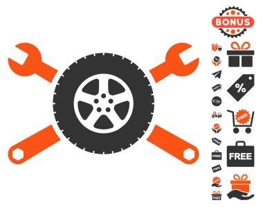 Lastik Servisi anahtarı simgesini ücretsiz bonus