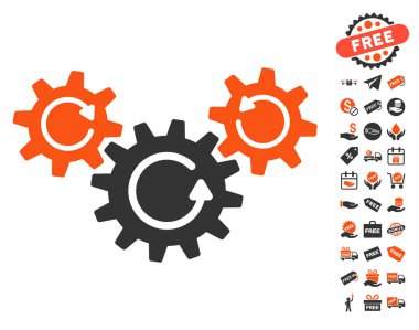 İletim tekerlekler döndürme simgesi ücretsiz bonus