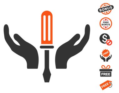 Tornavida bakım simgesi ücretsiz Bonus ile ayarlama