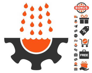 Su duş hizmet dişli simgesini ücretsiz bonus