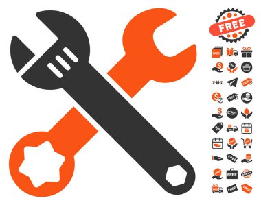 Ücretsiz Bonus simgesiyle yuvalı eğri somun anahtarları