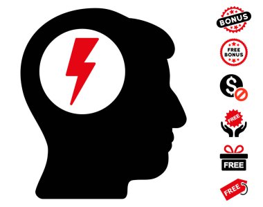 Beyin elektrik çarpması simgesi ücretsiz bonus