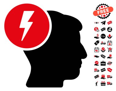 Beyin elektrik simgesi ücretsiz bonus