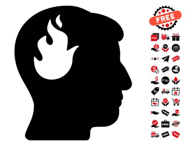 Beyin yangın simgesi ücretsiz bonus