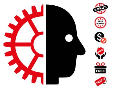 Cyborg kafa simgesi ücretsiz bonus