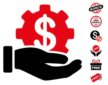 Ücretsiz Bonus ile kalkınma hizmet simgesi