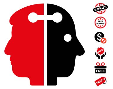 Çift kafa bağlantı simgesi ücretsiz Bonus