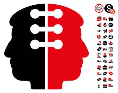 Çift kafa simgesi ücretsiz Bonus ile arayüz