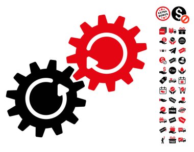 Dişli mekanizması döndürme simgesi ücretsiz bonus