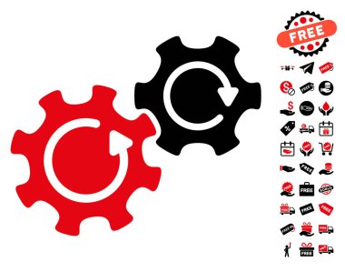 Gears'ı döndürme simgesi ücretsiz bonus