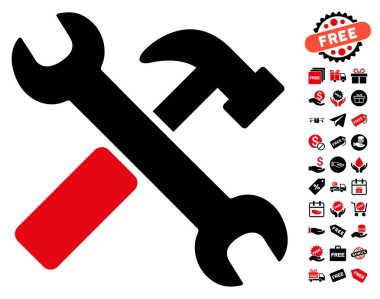 Çekiç ve ücretsiz Bonus ile Wrench kutsal kişilerin resmi