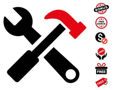 Çekiç ve ücretsiz Bonus ile Wrench kutsal kişilerin resmi