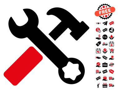 Çekiç ve ücretsiz Bonus ile Wrench kutsal kişilerin resmi