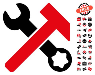 Çekiç ve ücretsiz Bonus ile Wrench kutsal kişilerin resmi