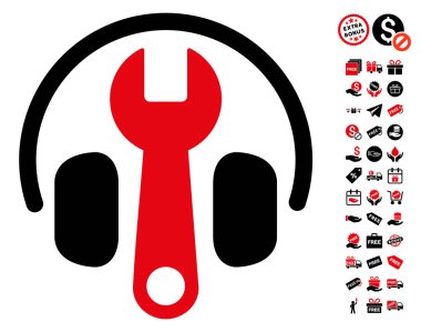 İngiliz anahtarı simgesini Ücretsiz Bonus ile ayarlama kulaklık