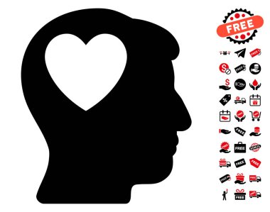 Aşk kalp düşünme simgesi ücretsiz bonus